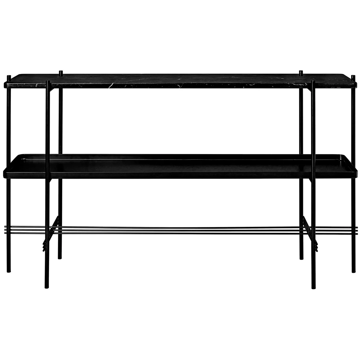 GUBI - TS Table console avec plateau, noir/marbre noir GUBI - TS Table console avec plateau, noir/marbre noir