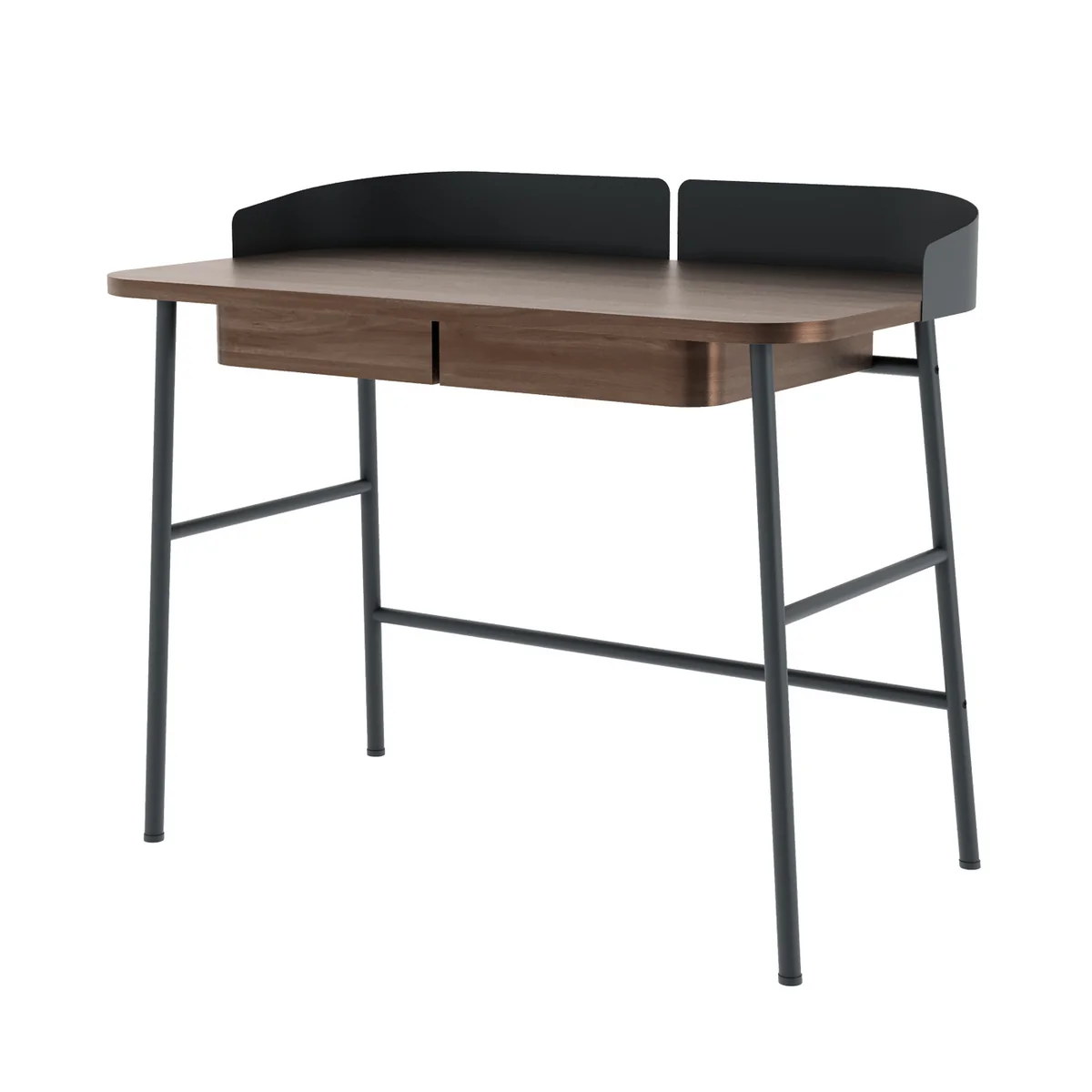 Hartô - Victor Bureau L 100 cm, noyer naturel / gris ardoise Hartô - Victor Bureau L 100 cm, noyer naturel / gris ardoise