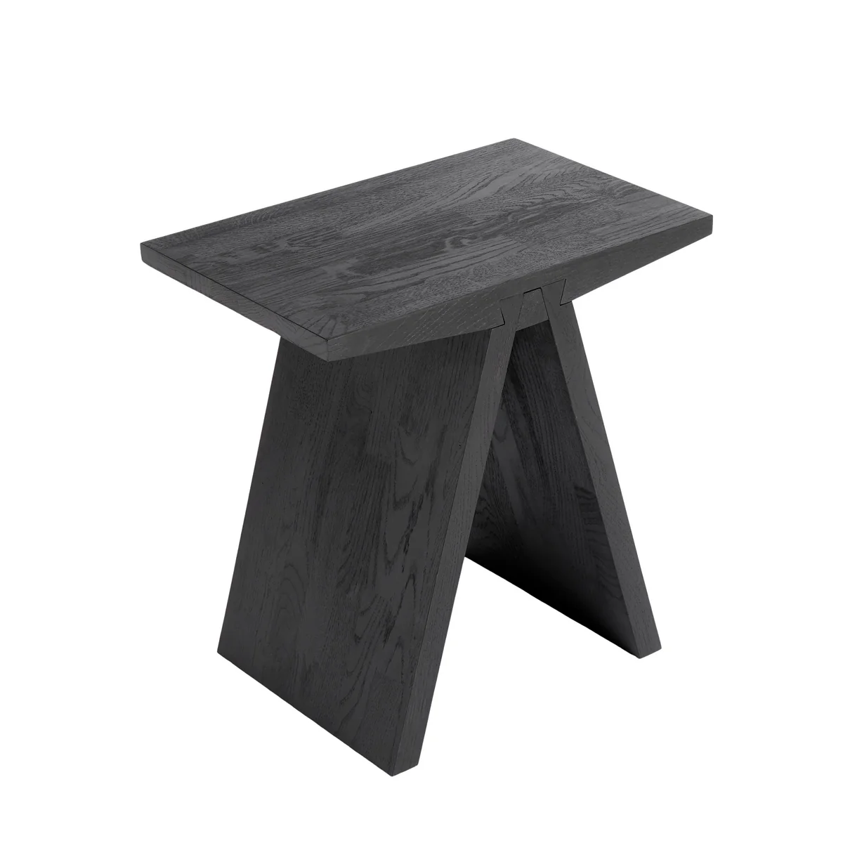 Muubs - Angle Tabouret, 45 x 45 cm, chêne laqué noir Muubs - Angle Tabouret, 45 x 45 cm, chêne laqué noir