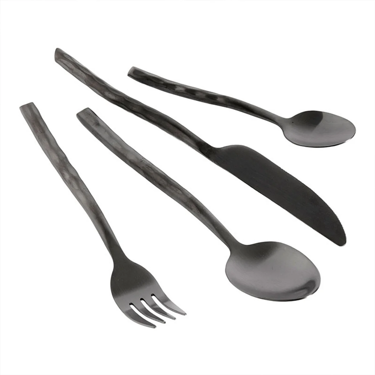 Muubs - Uta Couverts de table, silk matt noir (16 pcs.) Muubs - Uta Couverts de table, silk matt noir (16 pcs.)