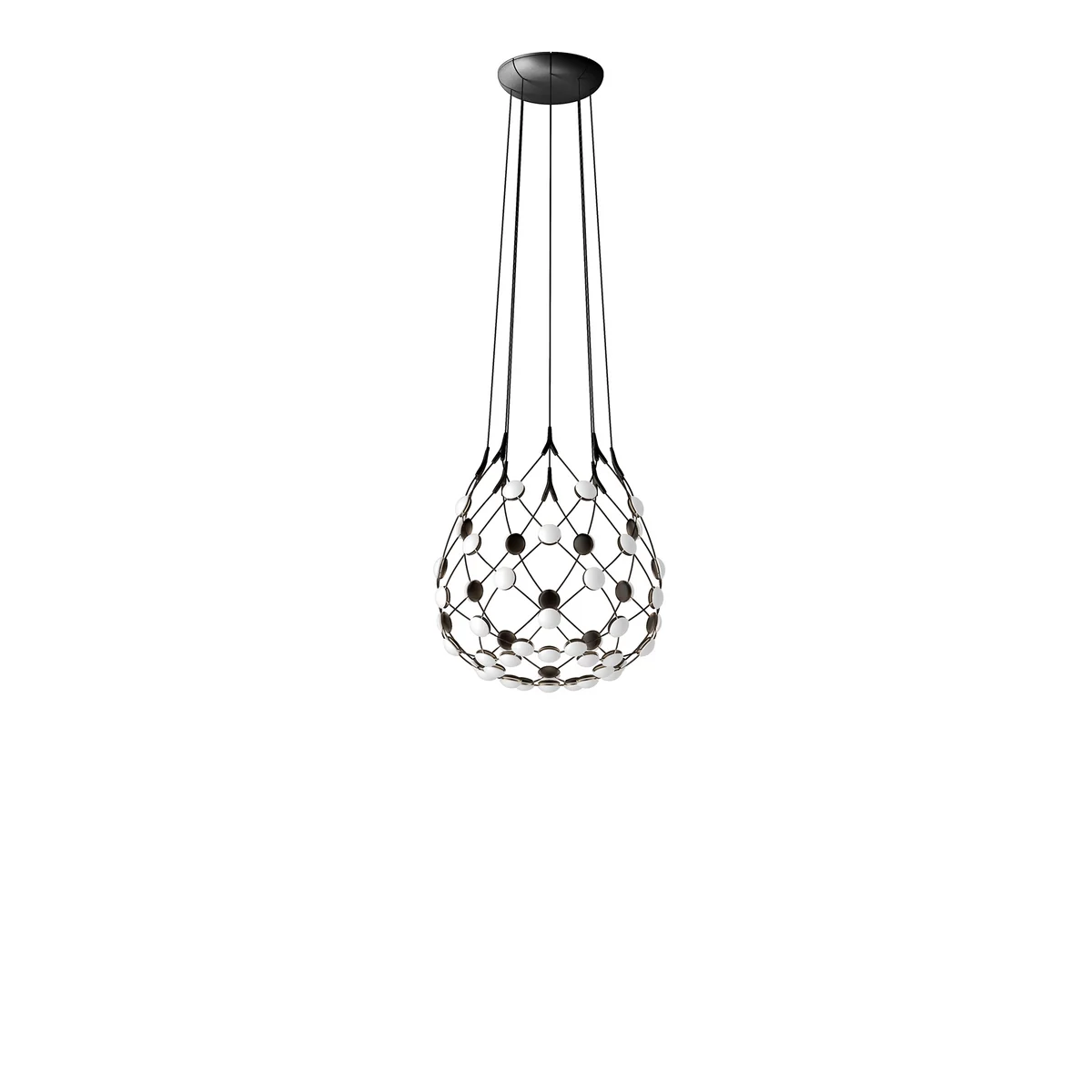 Luceplan - Mesh Lampe à suspension Ø 55 cm complète, longueur du câble 100 cm
