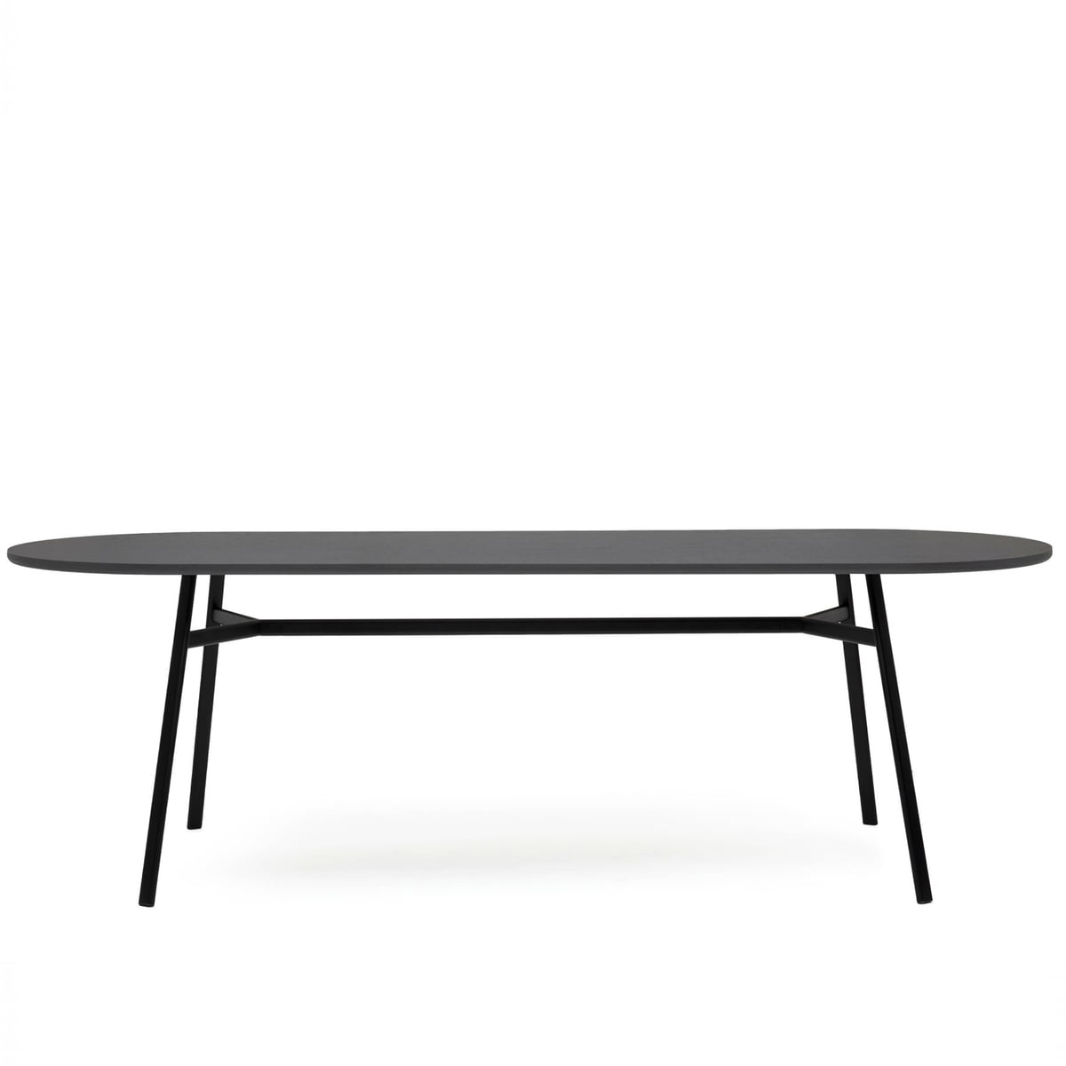 Puik - Tress Table de salle à manger large, 245 x 90 x 75 cm, noir