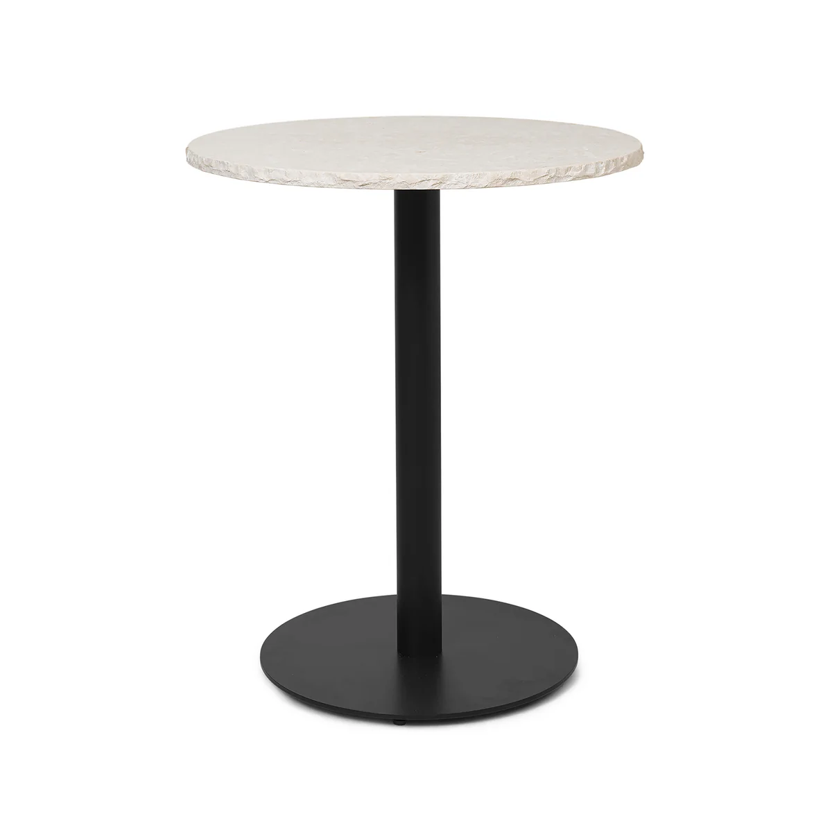 Ferm Living - Mineral Table de bistrot en marbre Ø 60 cm, blanc / noir