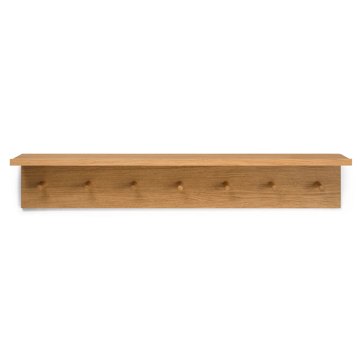 Ferm Living - Place Étagère murale avec 7 crochets, L 105 cm, chêne Ferm Living - Place Étagère murale avec 7 crochets, L 105 cm, chêne