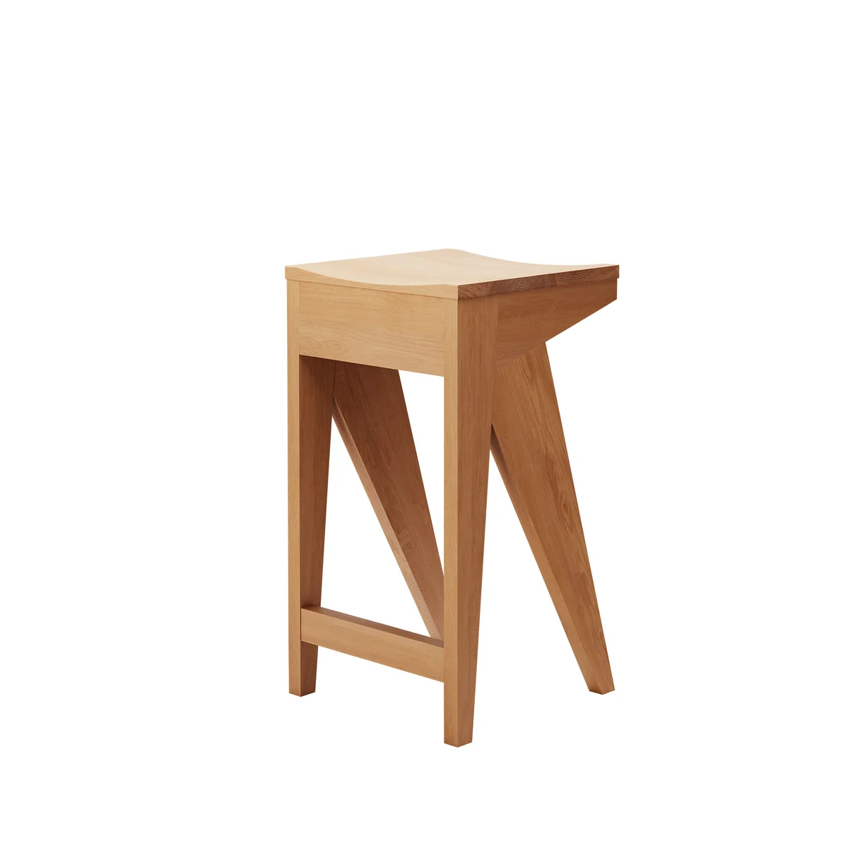 OUT Objekte unserer Tage - Tabouret de bar « Schulz » 65 cm, chêne ciré OUT Objekte unserer Tage - Tabouret de bar « Schulz » 65 cm, chêne ciré