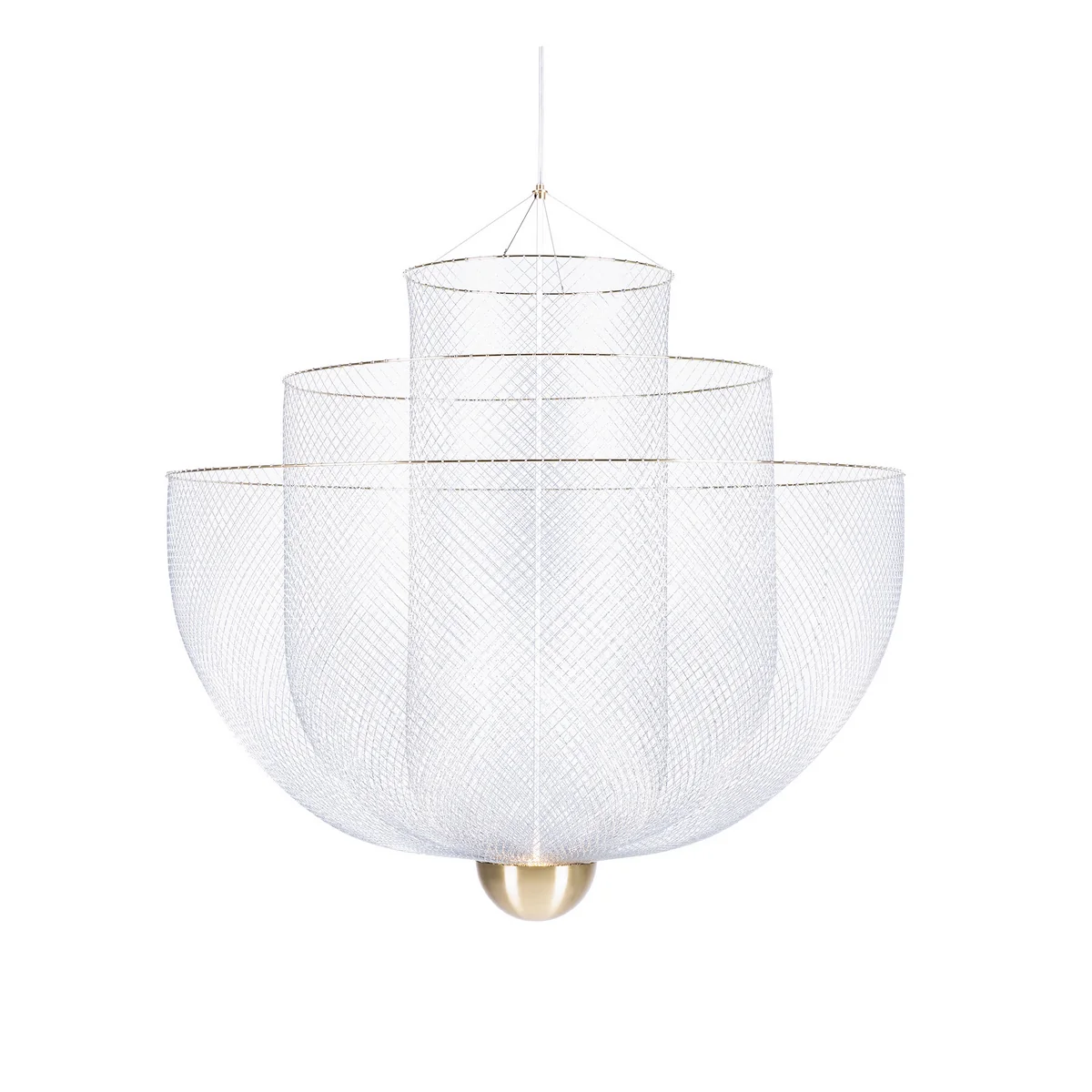 Moooi - Meshmatics Lustre à LED Ø 90 cm, acier / laiton Moooi - Meshmatics Lustre à LED Ø 90 cm, acier / laiton