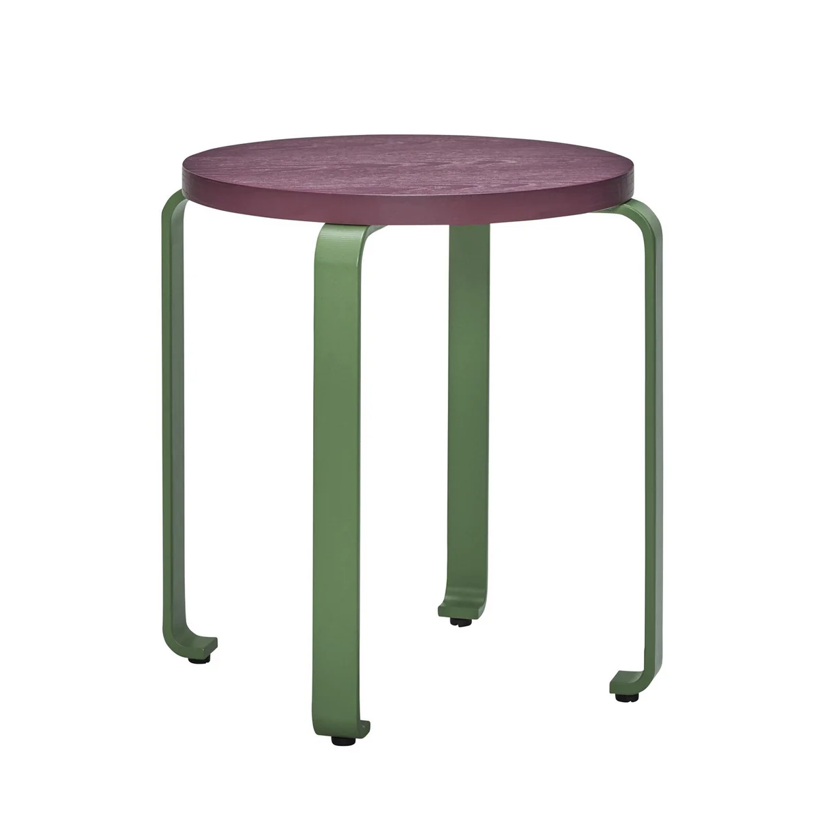 Hübsch Interior - Smile Tabouret, Ø 46 cm, bourgogne / vert Hübsch Interior - Smile Tabouret, Ø 46 cm, bourgogne / vert