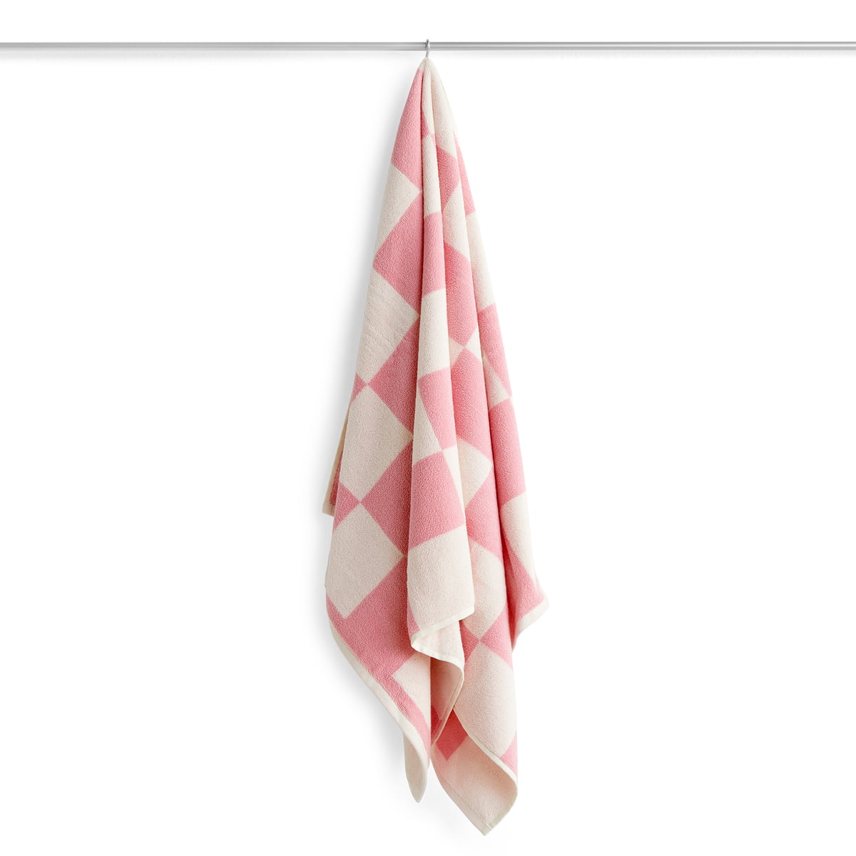 hay - check serviette de bain, 70 x 136 cm, rose