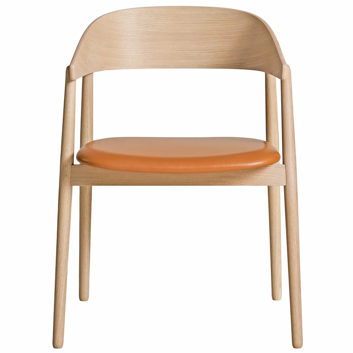 Andersen Furniture - AC2 Chaise, chêne blanc pigmenté / cuir cognac Andersen Furniture - AC2 Chaise, chêne blanc pigmenté / cuir cognac
