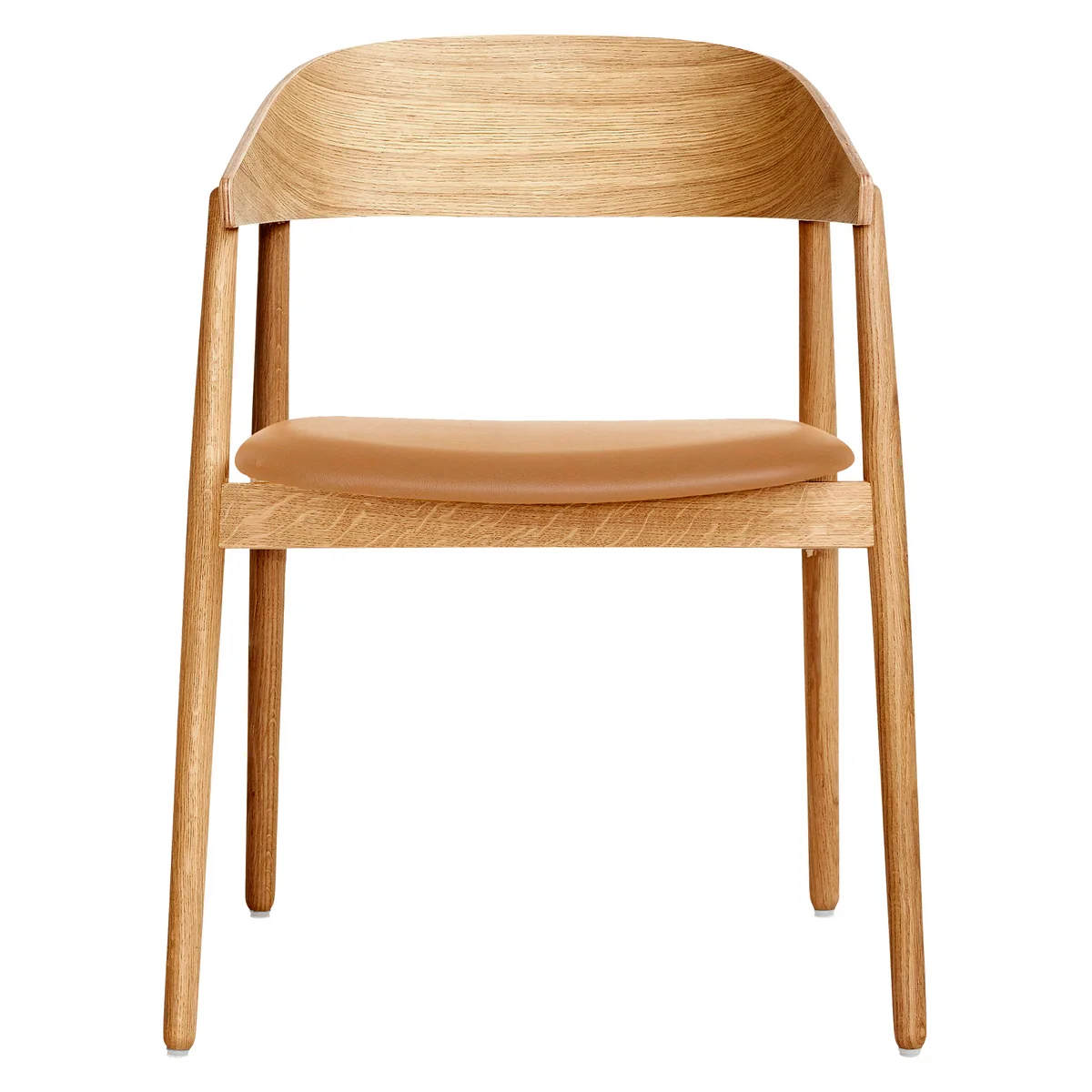Andersen Furniture - AC2 Chaise, chêne laqué mat / cuir cognac Andersen Furniture - AC2 Chaise, chêne laqué mat / cuir cognac