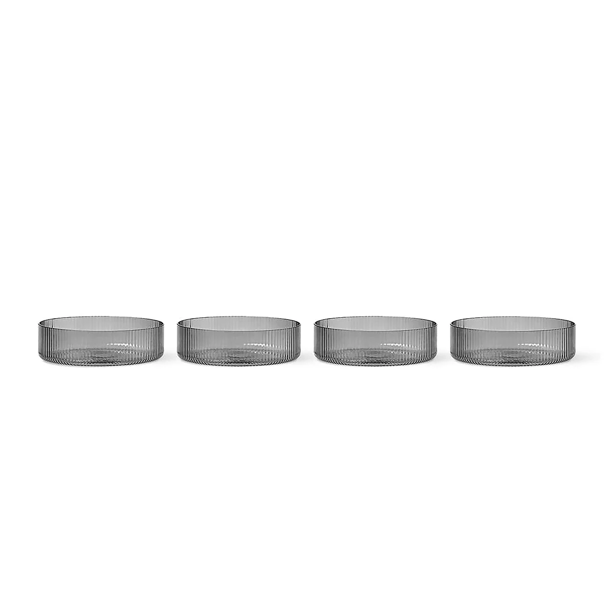Ferm Living - Ripple Bol, smoked grey (set de 4) Ferm Living - Ripple Bol, smoked grey (set de 4)