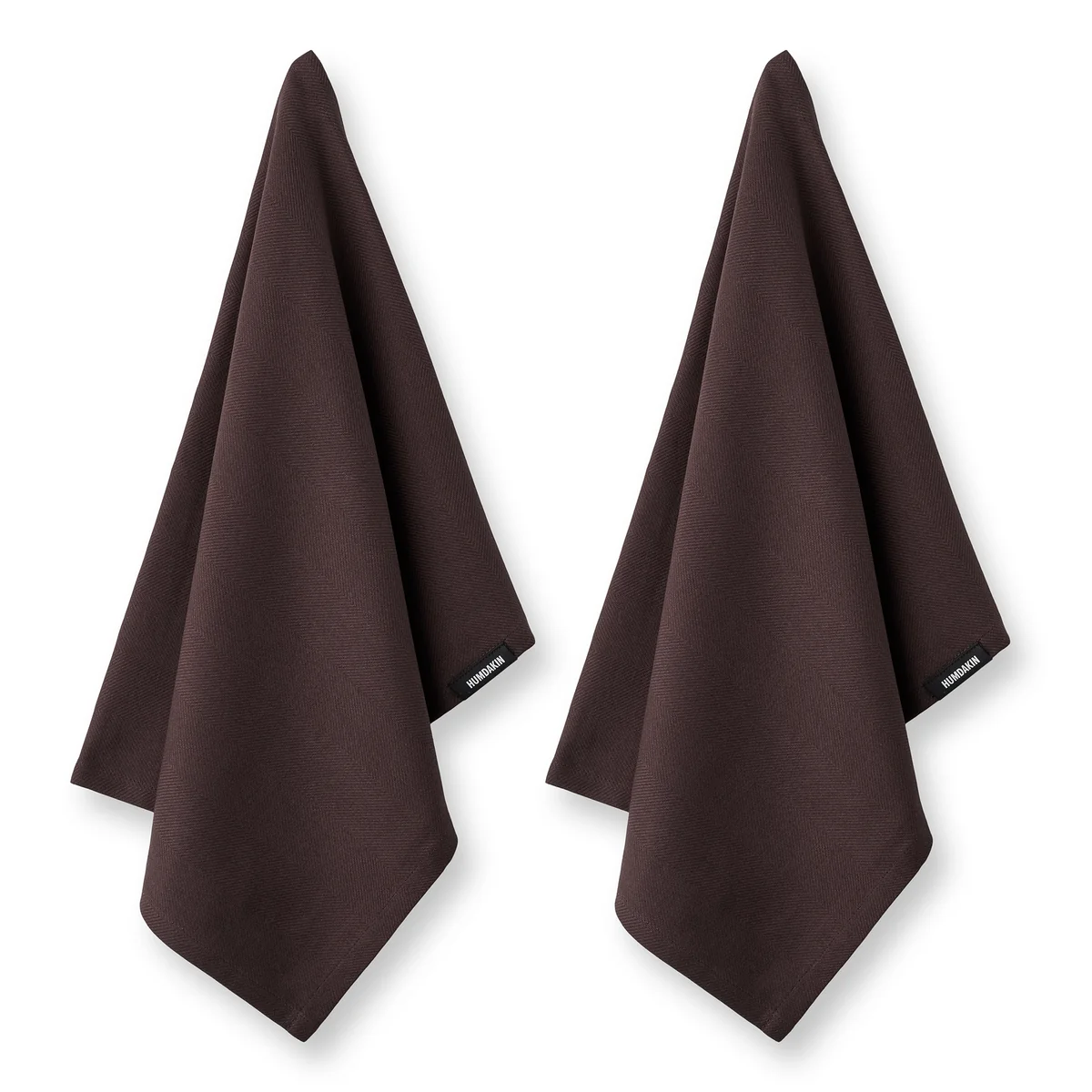 Humdakin - Torchon en coton bio, 45 x 70 cm, coco (lot de 2)
