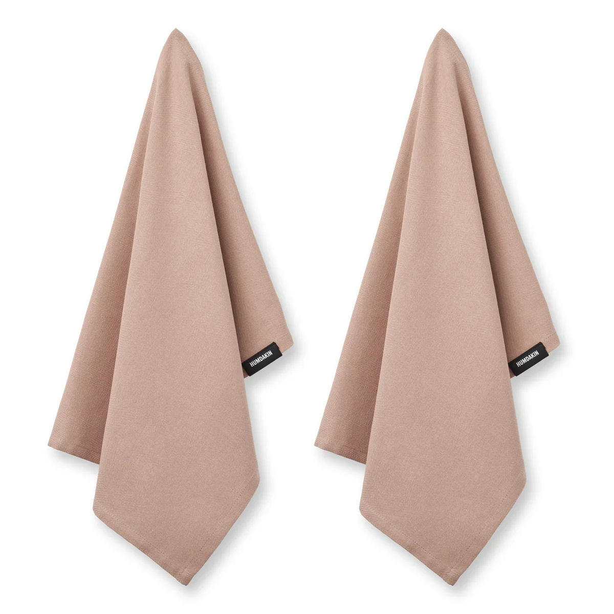 Humdakin - Torchon en coton bio, 45 x 70 cm, latte (lot de 2)