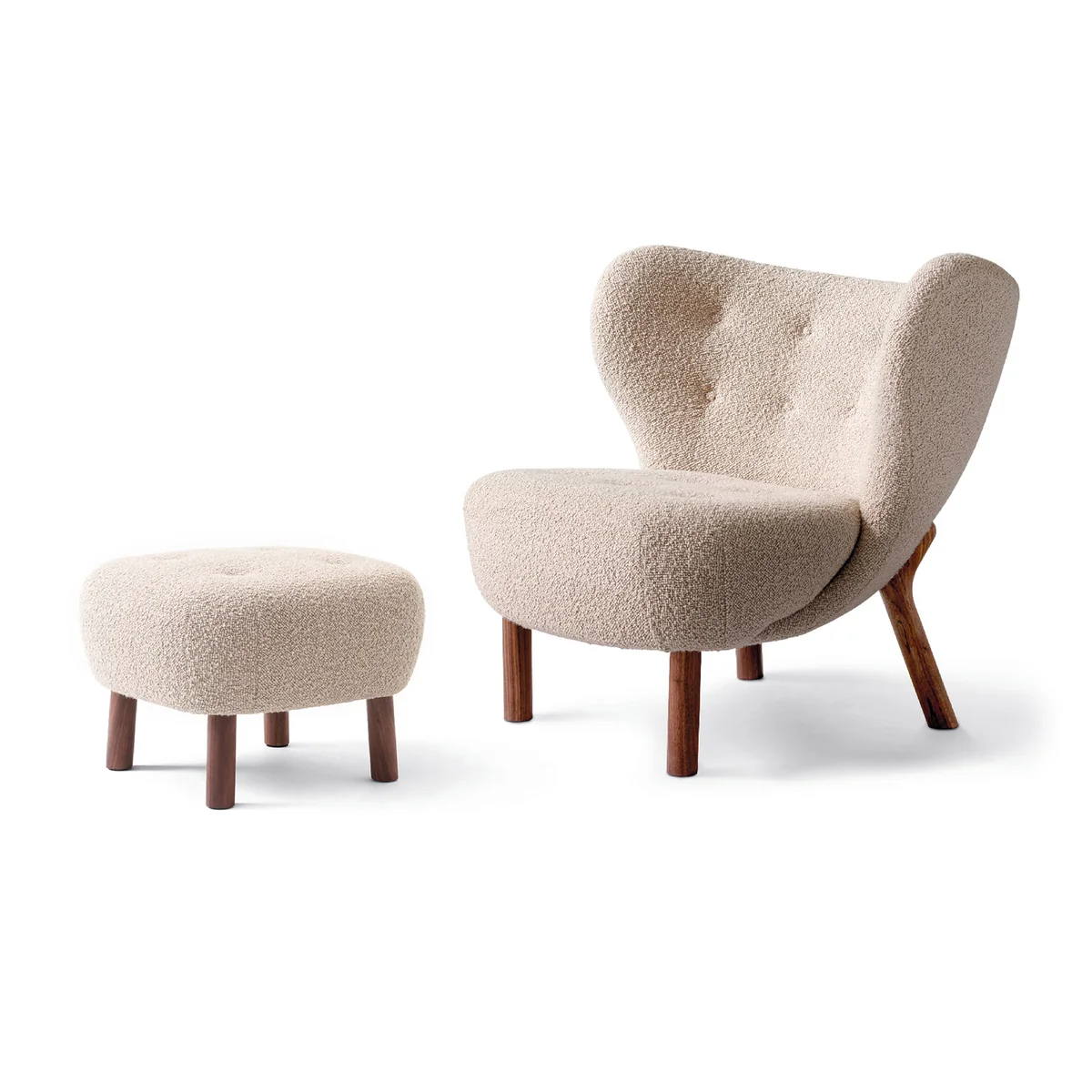 & Tradition - Little Petra VB1, Incl. Pouf ATD1, Noyer / Karakorum 003 & Tradition - Little Petra VB1, Incl. Pouf ATD1, Noyer / Karakorum 003