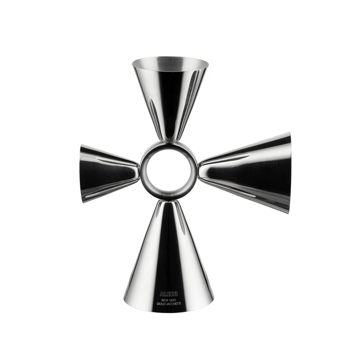 Alessi - The Tending Box Quadri Combo Gobelet doseur, acier inoxydable