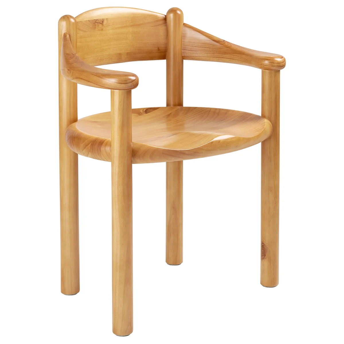 GUBI - Daumiller Chaise avec accoudoirs, pin doré GUBI - Daumiller Chaise avec accoudoirs, pin doré