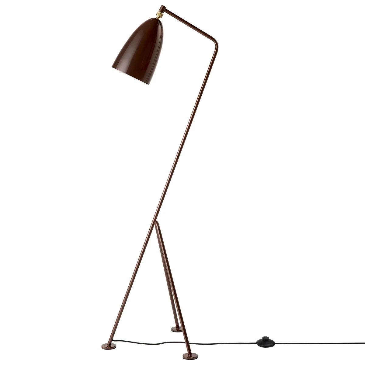 GUBI - Gräshoppa Lampadaire GM1, brun noyer brillant