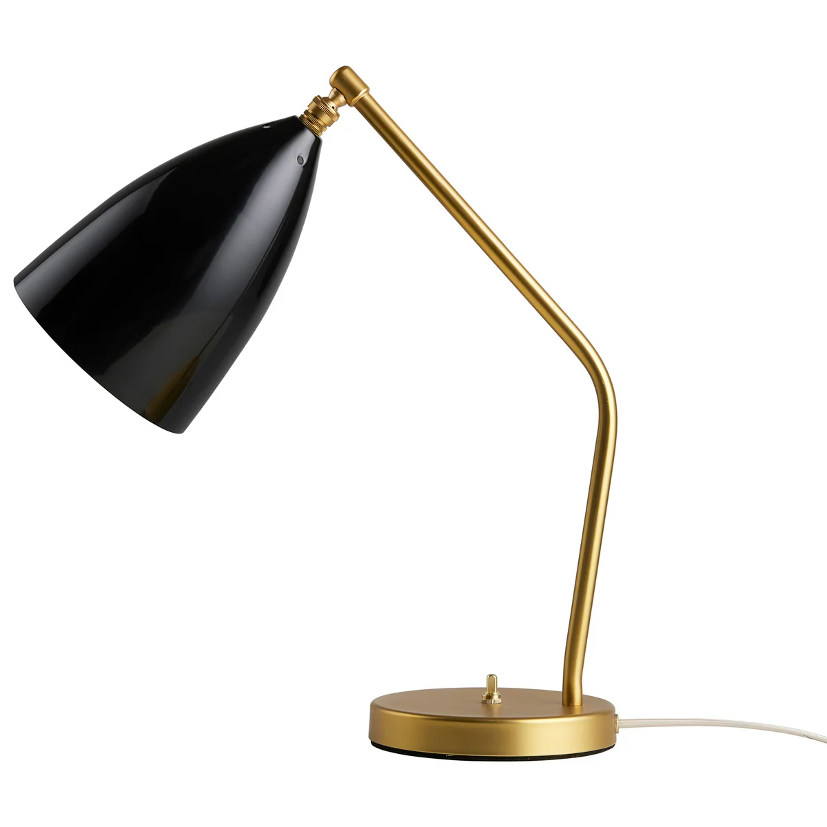 GUBI - Gräshoppa Lampe de table, laiton / noir brillant GUBI - Gräshoppa Lampe de table, laiton / noir brillant