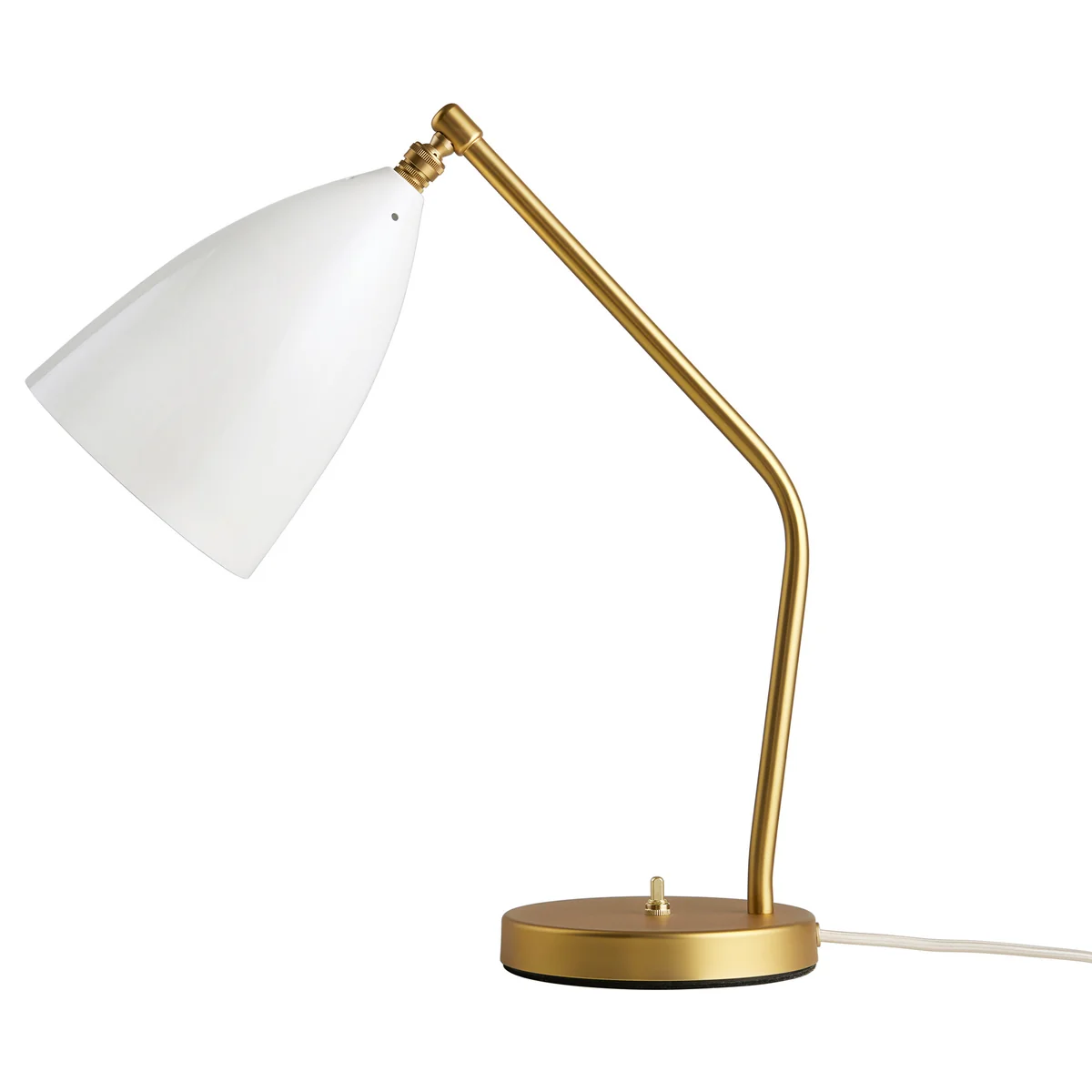GUBI - Gräshoppa Lampe de table, laiton / blanc albâtre GUBI - Gräshoppa Lampe de table, laiton / blanc albâtre