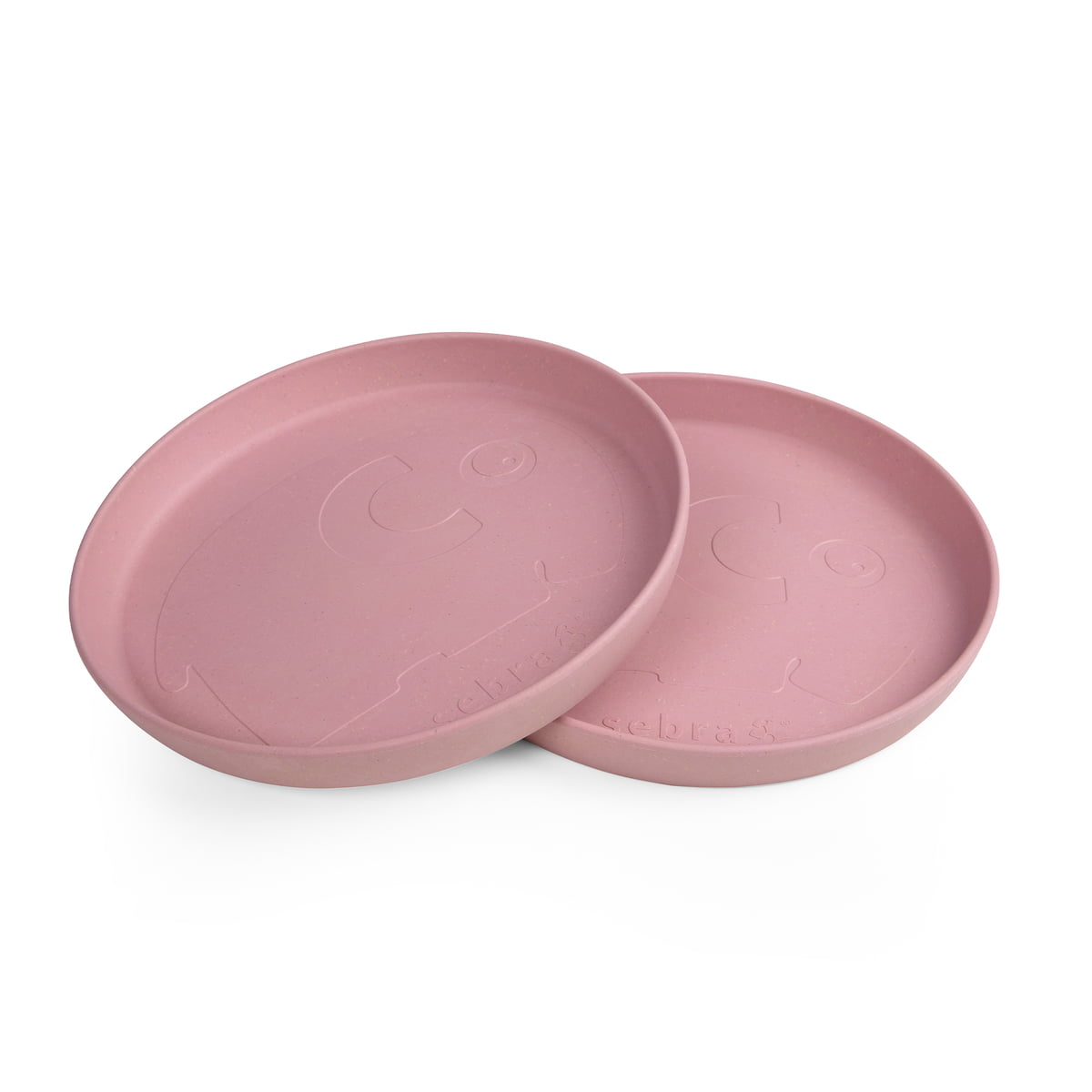 sebra - mums assiette pour enfants, ø 19 cm, blossom pink (set de 2)