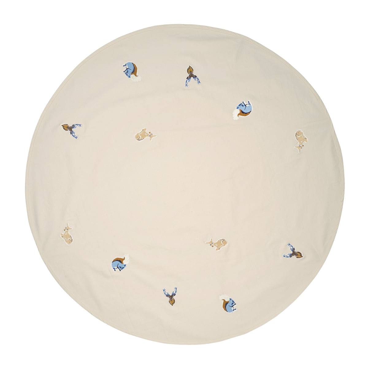 broste copenhagen - deer couverture de sapin de noël, ø 120 cm, beige chaud