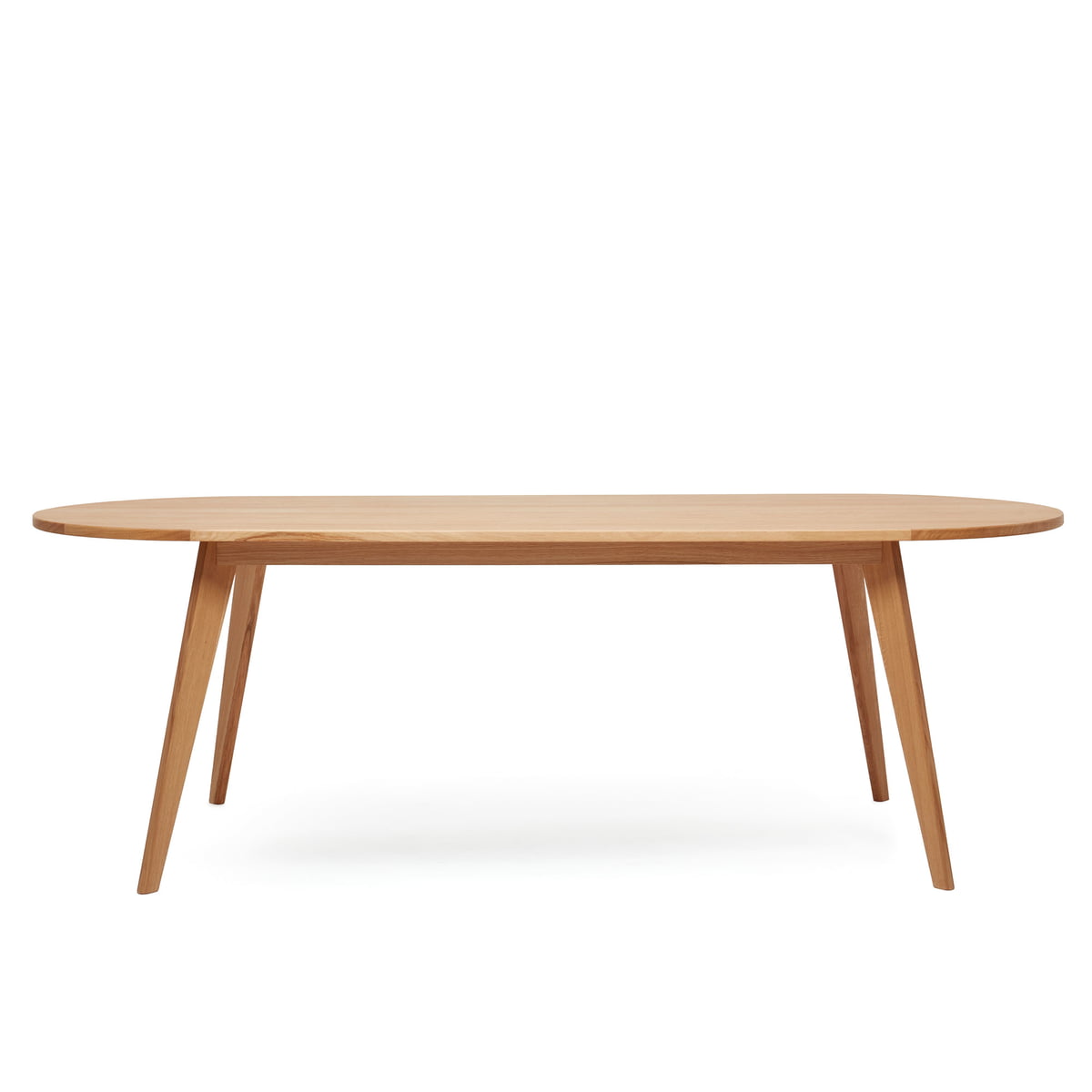 Puik - Archi Table de salle à manger, ovale, 160 x 89 cm, chêne naturel