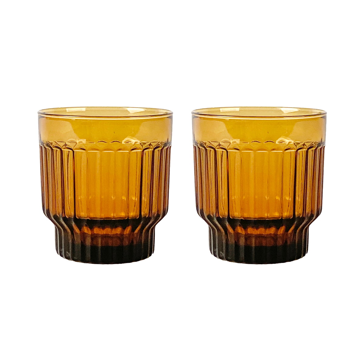 xlboom - lima verre à boire, ambre (set de 2)
