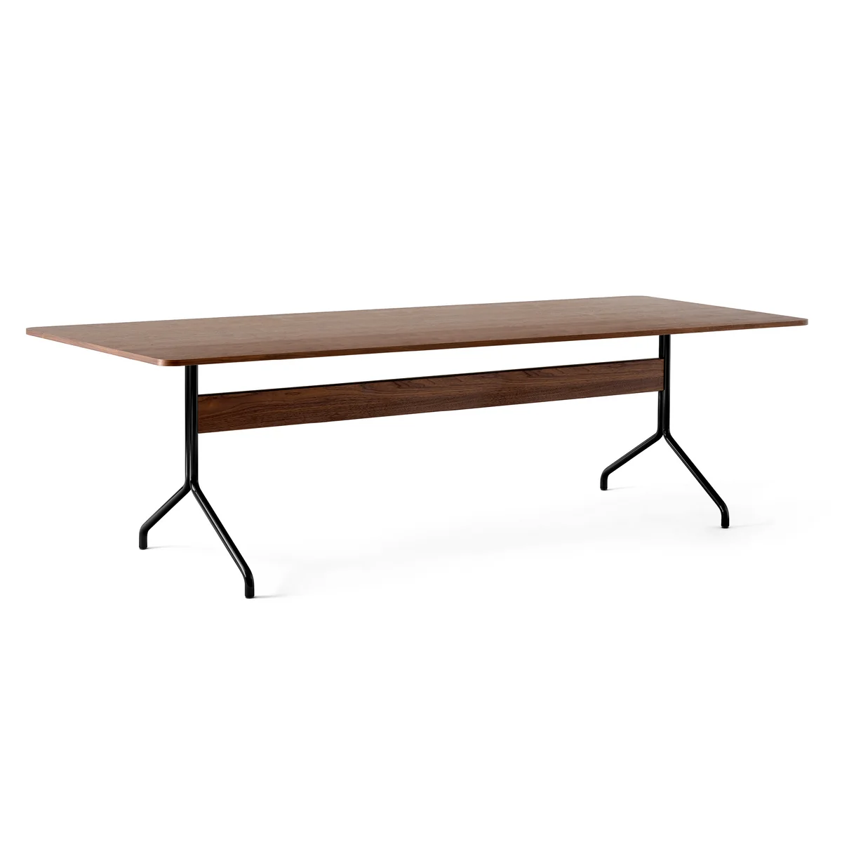 & Tradition - Pavilion Dining Table de salle à manger AV24, 250 x 110 cm, noyer laqué / piétement noir