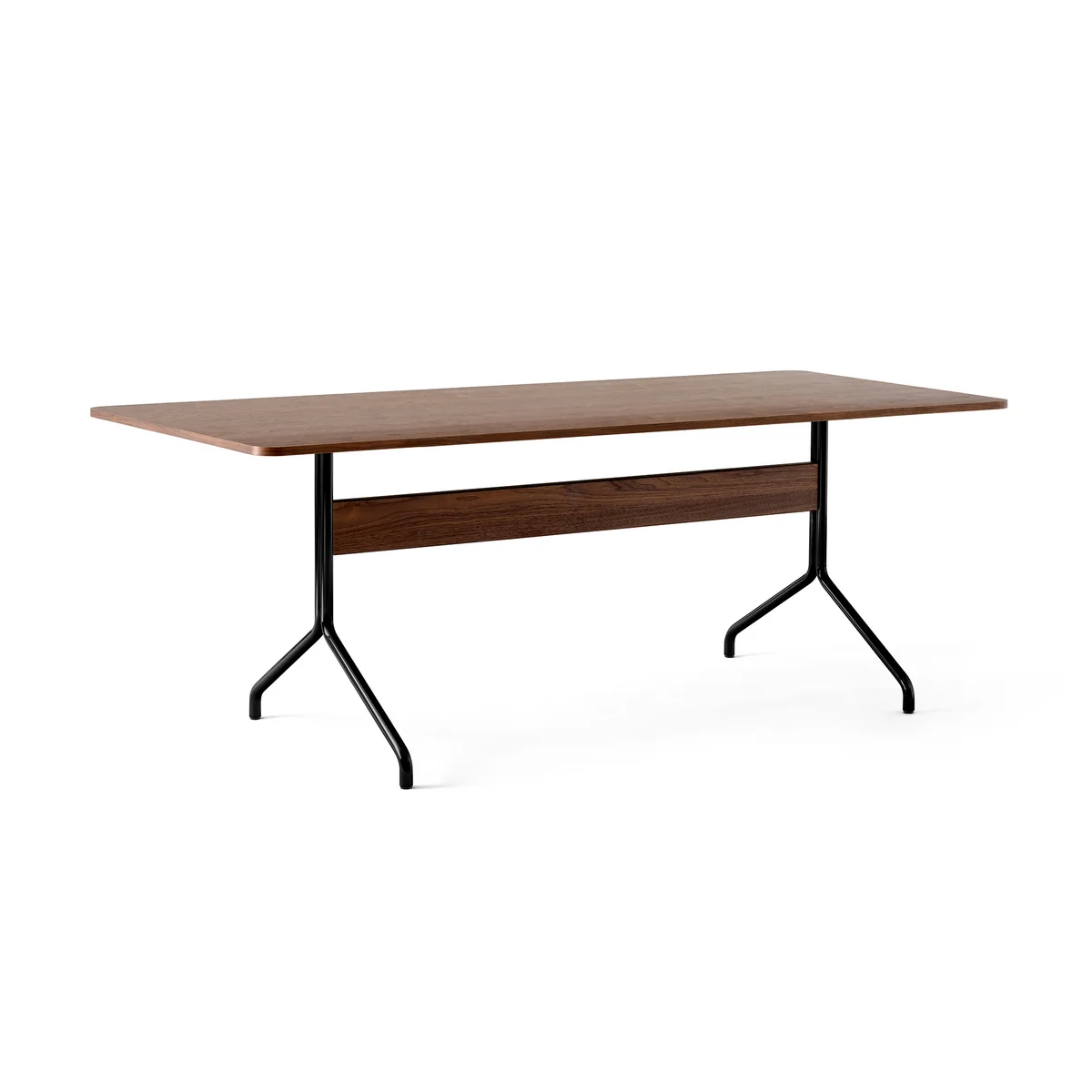 & Tradition - Pavilion Dining Table de salle à manger AV19, 200 x 90 cm, noyer laqué / piétement noir