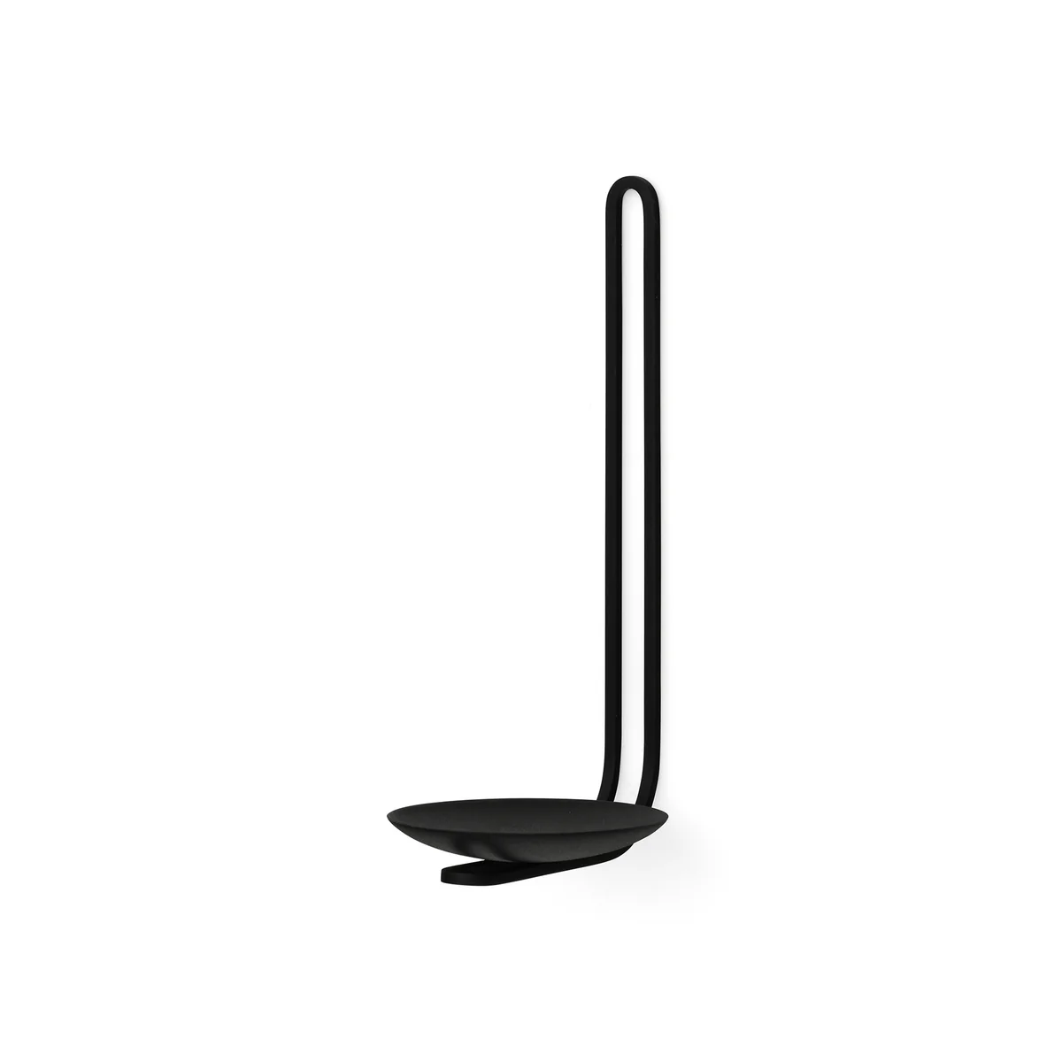 Audo - Porte-bougie mural Clip, H 20 cm, noir Audo - Porte-bougie mural Clip, H 20 cm, noir