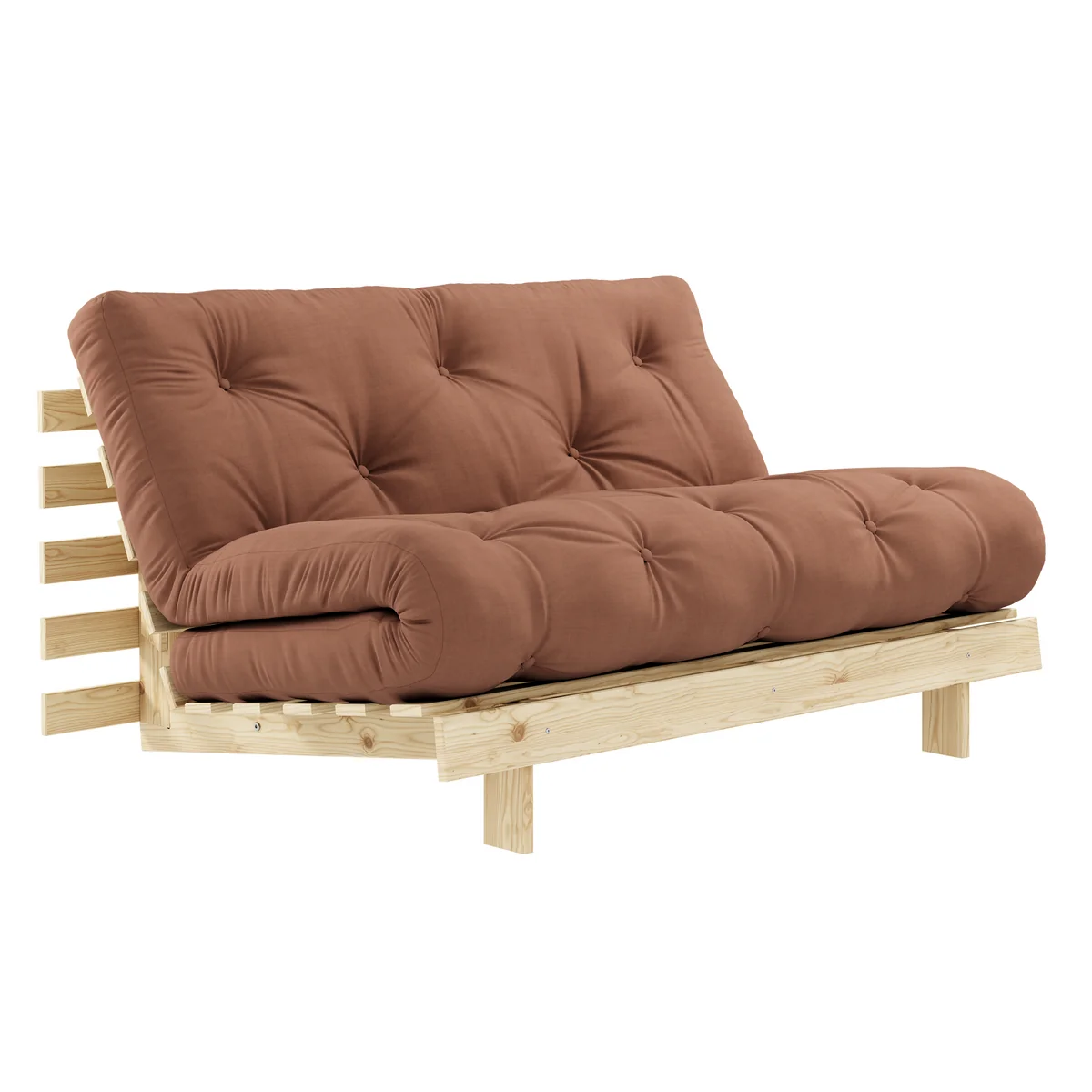 Karup - Roots Canapé-lit, 140 x 200 cm, pin naturel / brun argile (759) Karup - Roots Canapé-lit, 140 x 200 cm, pin naturel / brun argile (759)
