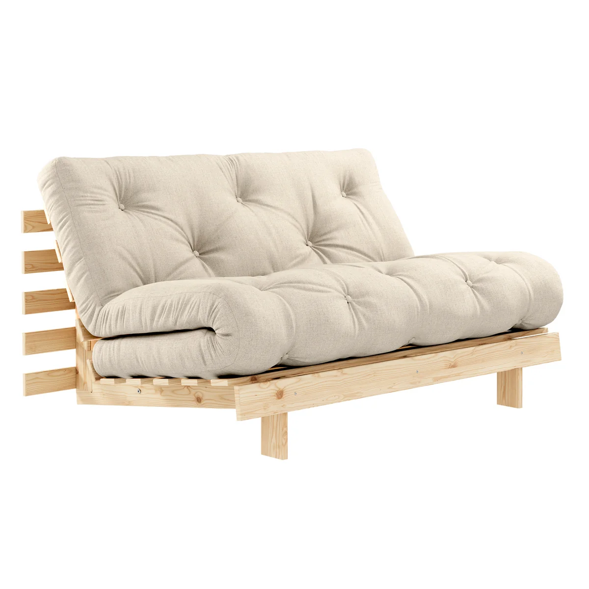 Karup - Roots Canapé-lit, 140 x 200 cm, pin naturel / lin (914) Karup - Roots Canapé-lit, 140 x 200 cm, pin naturel / lin (914)