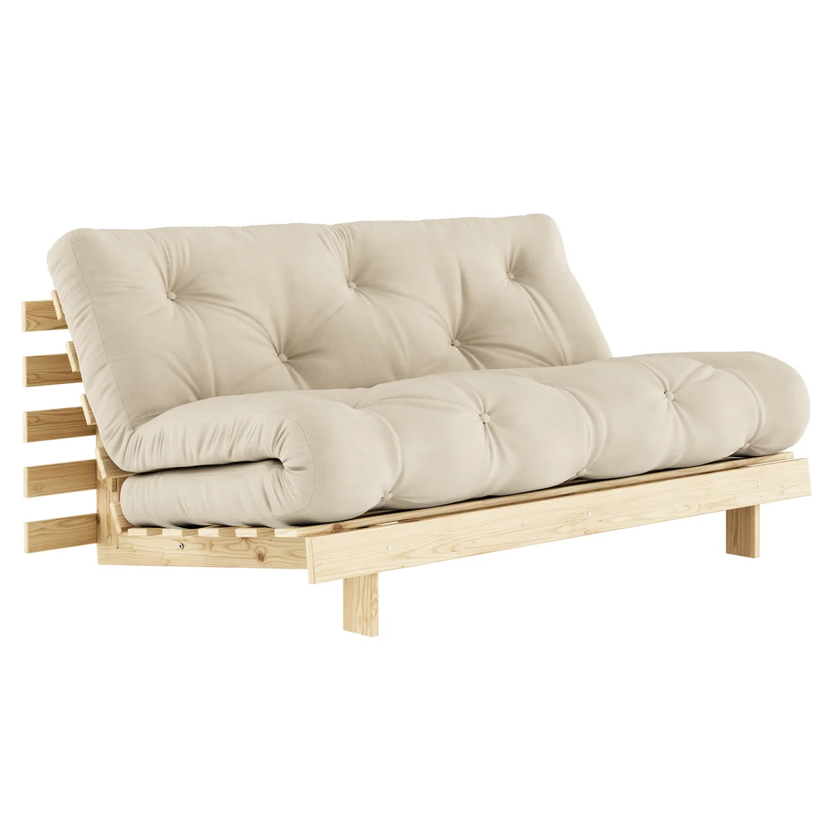 Karup - Roots Canapé-lit, 160 x 200 cm, pin naturel / beige (747) Karup - Roots Canapé-lit, 160 x 200 cm, pin naturel / beige (747)