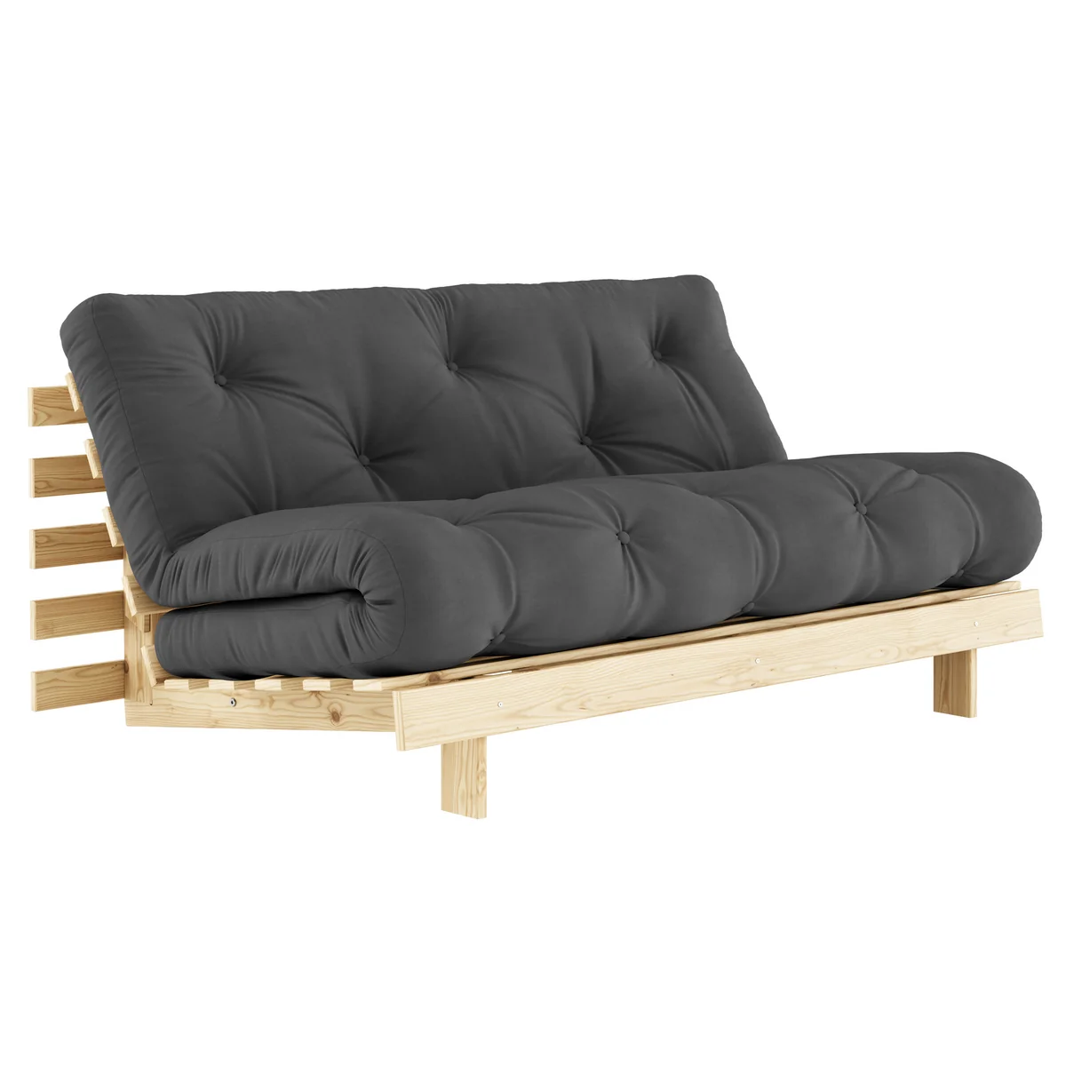 Karup - Roots Canapé-lit, 160 x 200 cm, pin naturel / gris foncé (734) Karup - Roots Canapé-lit, 160 x 200 cm, pin naturel / gris foncé (734)