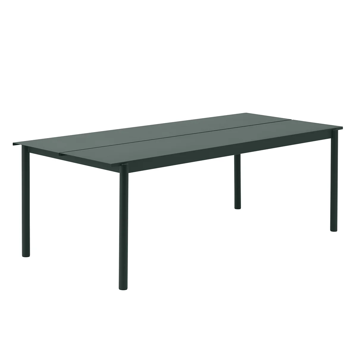 Muuto - Linear Steel Outdoor Table de jardin, 220 x 90 cm, vert foncé Muuto - Linear Steel Outdoor Table de jardin, 220 x 90 cm, vert foncé
