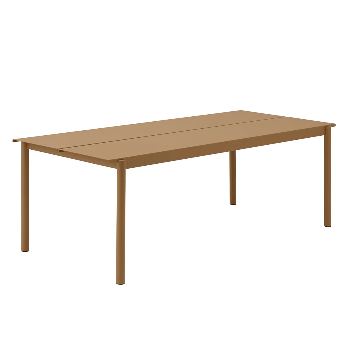 Muuto - Linear Steel Outdoor Table de jardin, 220 x 90 cm, burnt orange