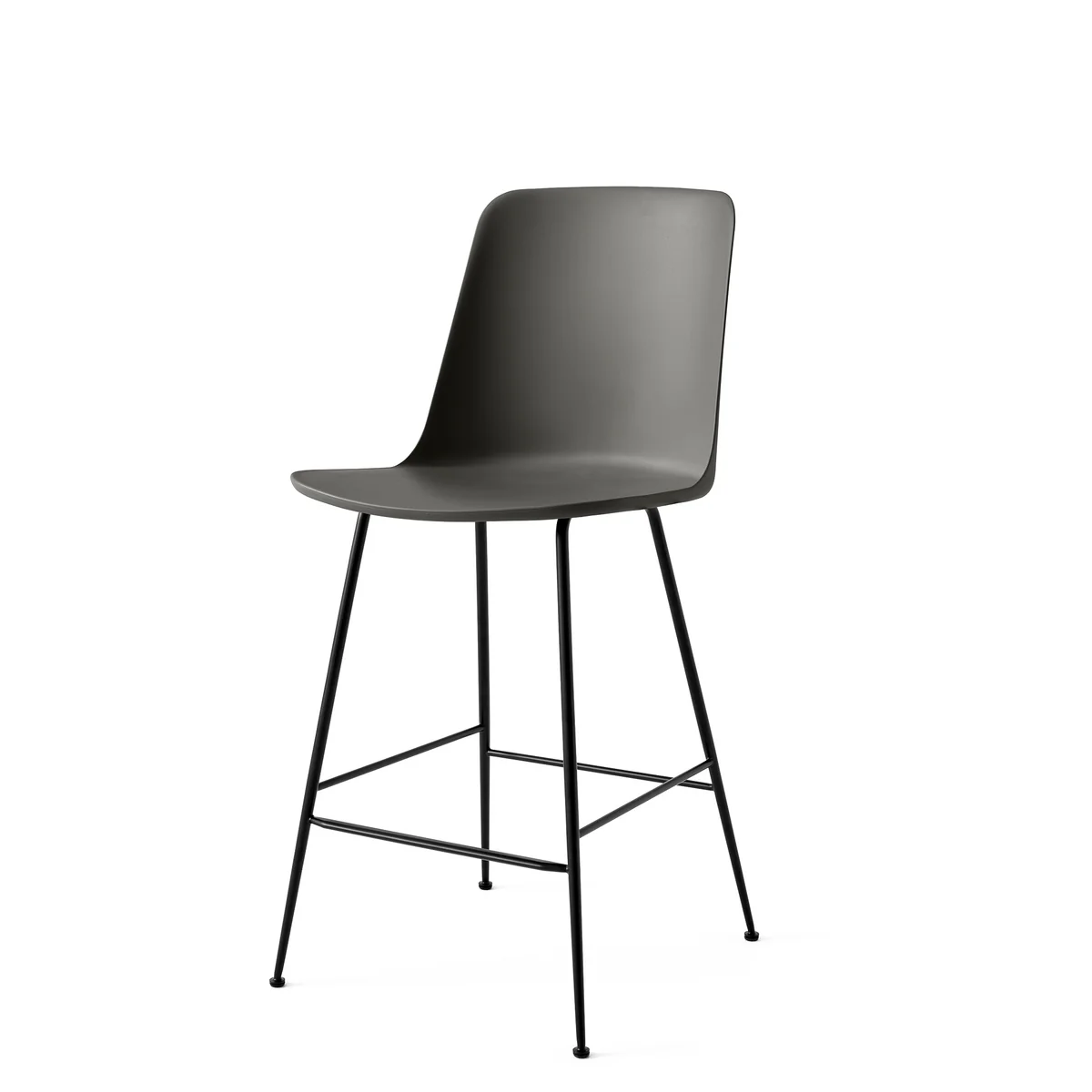 & Tradition - Rely HW91 Chaise de bar, stone grey / noir