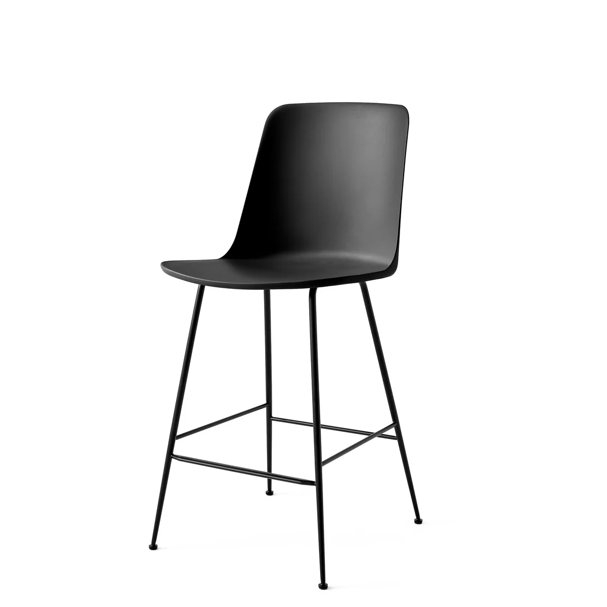 & Tradition - Rely HW91 Chaise de bar, noir / noir