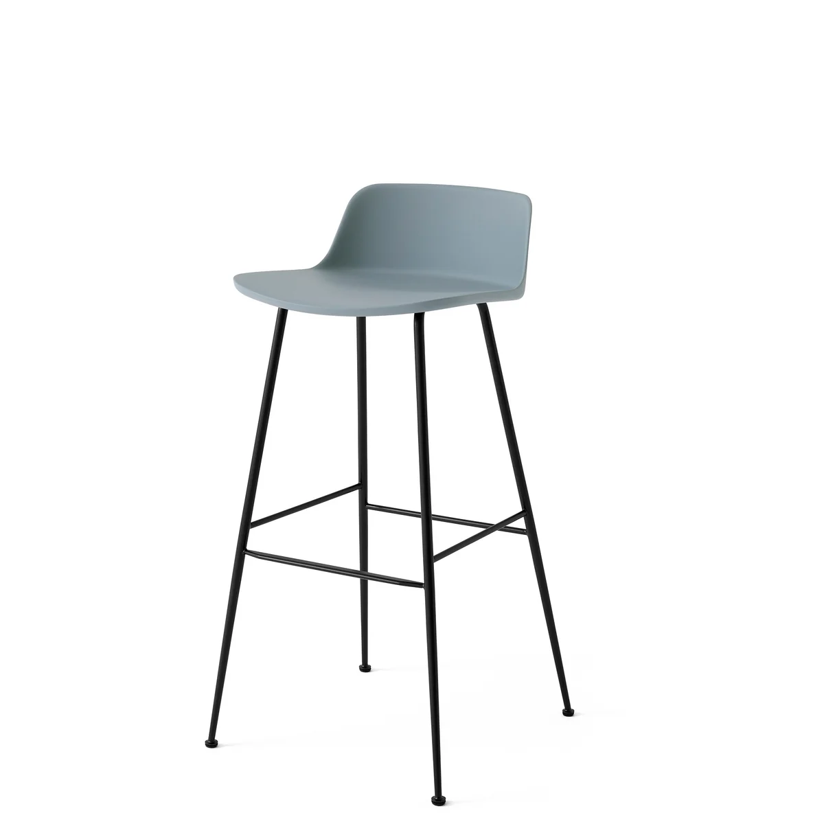 & Tradition - Rely HW86 Chaise de bar, light blue / noir