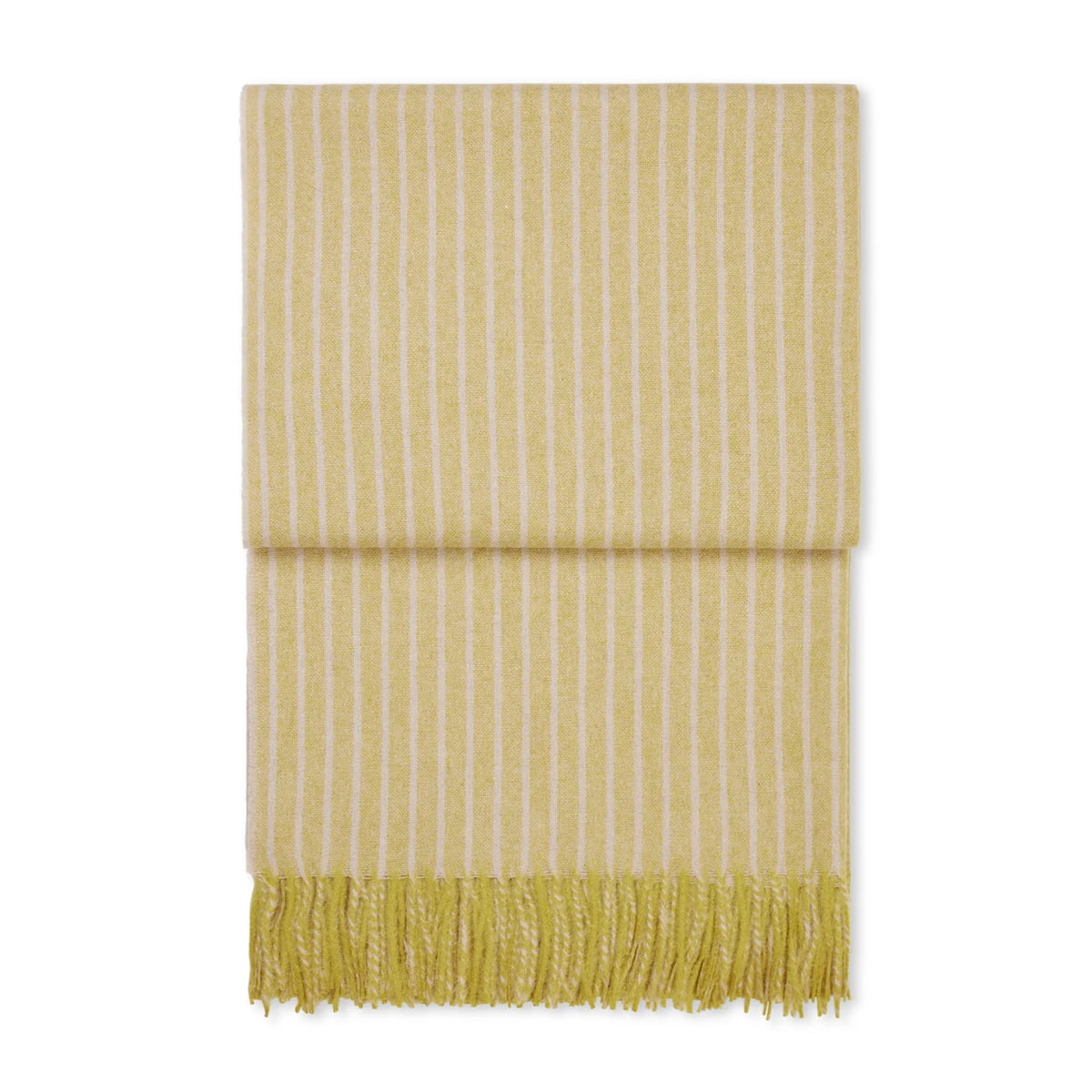 elvang - stripes couverture, jaune clair