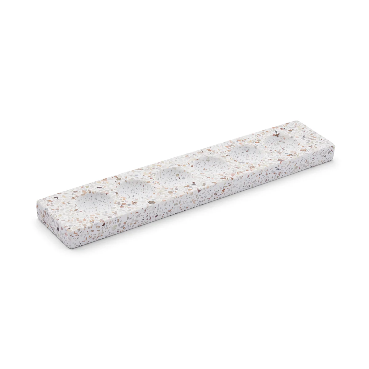 Humdakin - Coquetier Terrazzo, 32 x 6. 5 cm, rouge / beige