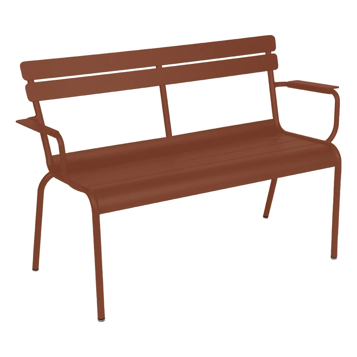 Fermob - Luxembourg Banc de jardin avec accoudoirs 2 places, ocre rouge Fermob - Luxembourg Banc de jardin avec accoudoirs 2 places, ocre rouge
