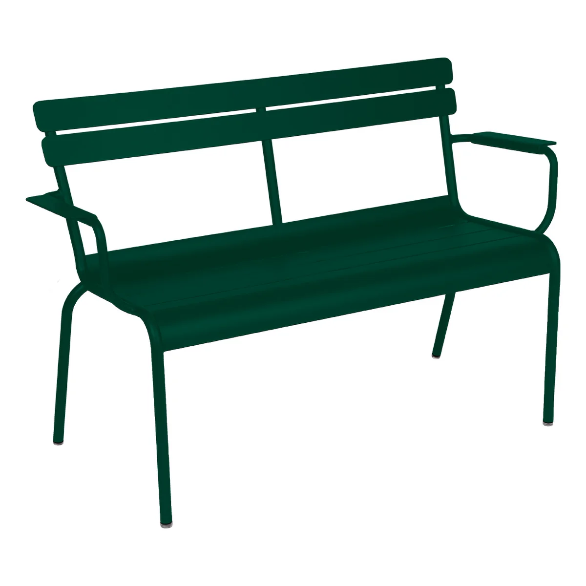 Fermob - Luxembourg Banc de jardin avec accoudoirs, 2 places, vert cèdre