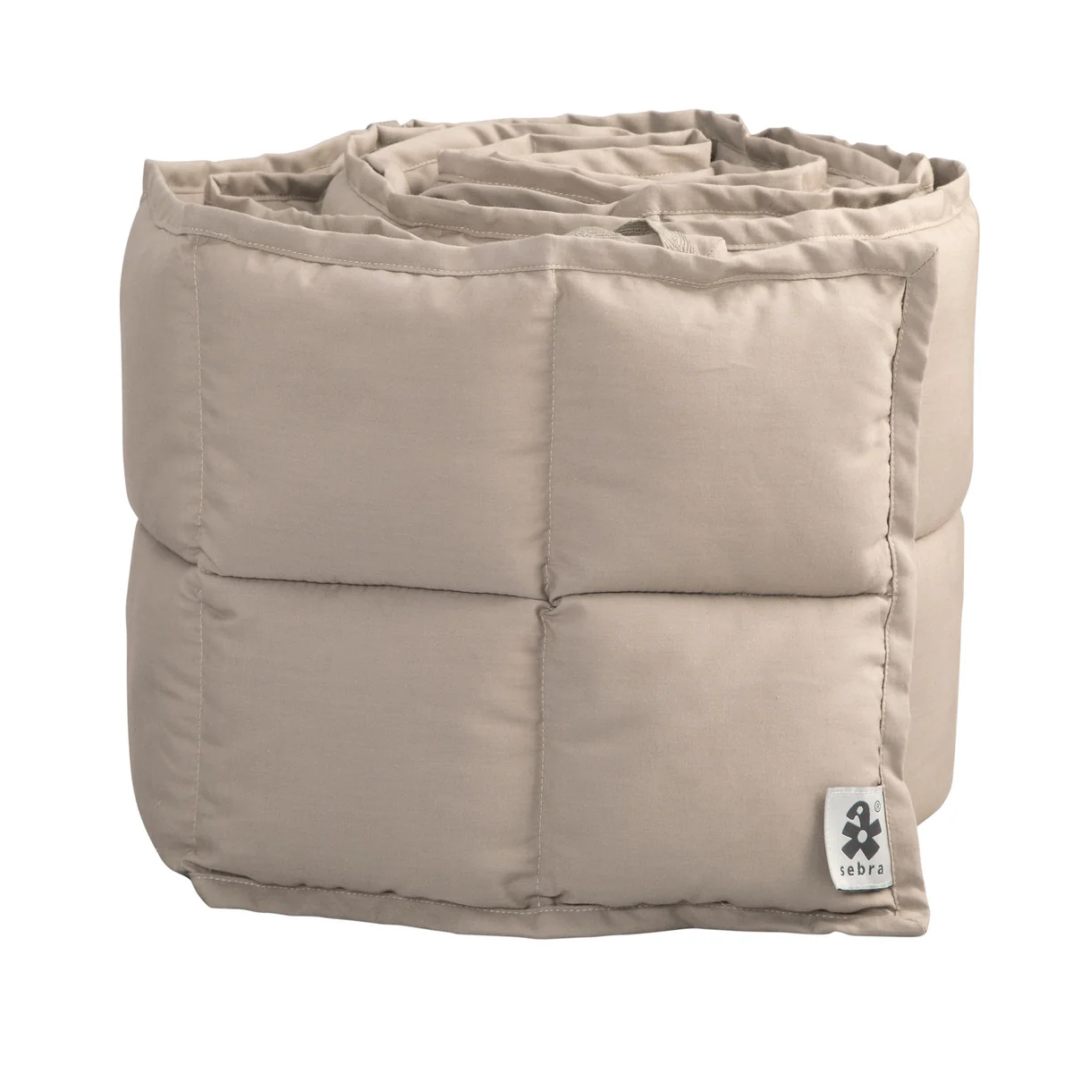 Sebra - Tour de lit bébé, carré piqué / jetty beige Sebra - Tour de lit bébé, carré piqué / jetty beige
