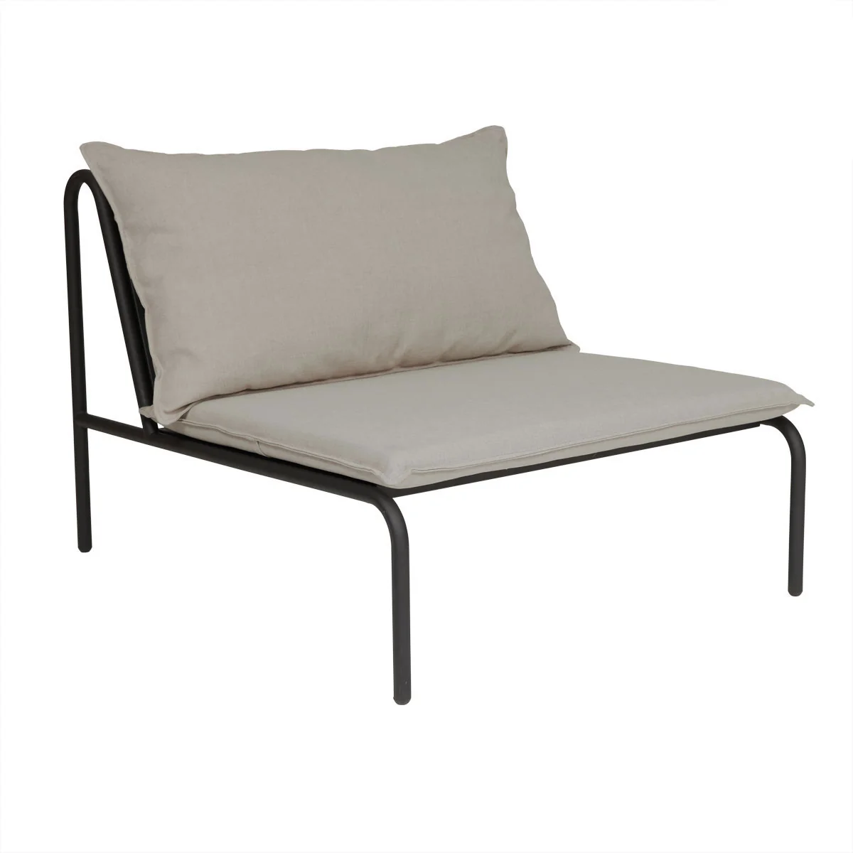 OYOY - Furi Outdoor Lounge Fauteuil, beige / noir