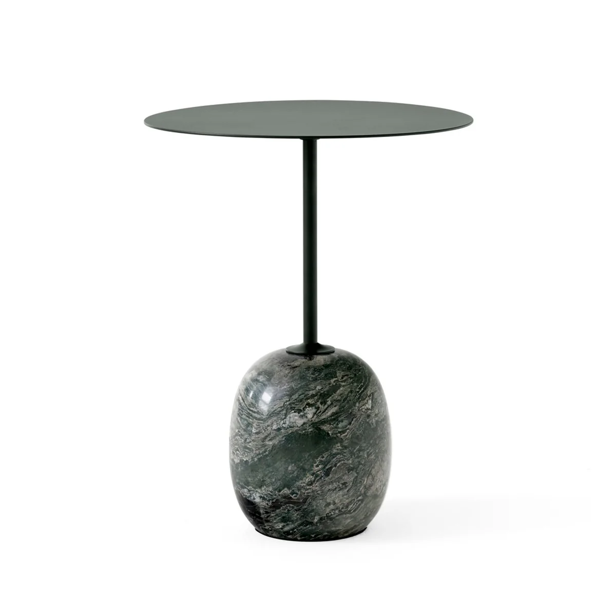 & Tradition - Lato Table d'appoint ronde Ø 40 cm, H 50 cm, deep green / verde alpi marbre & Tradition - Lato Table d'appoint ronde Ø 40 cm, H 50 cm, deep green / verde alpi marbre