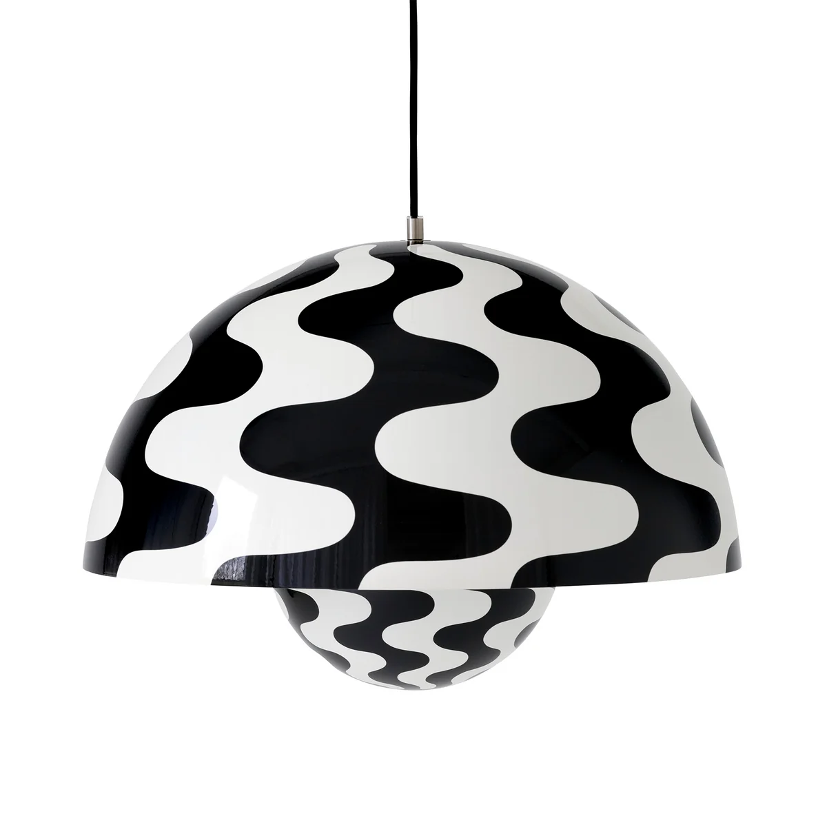 & Tradition - FlowerPot Lampe suspendue VP2, noir / blanc & Tradition - FlowerPot Lampe suspendue VP2, noir / blanc