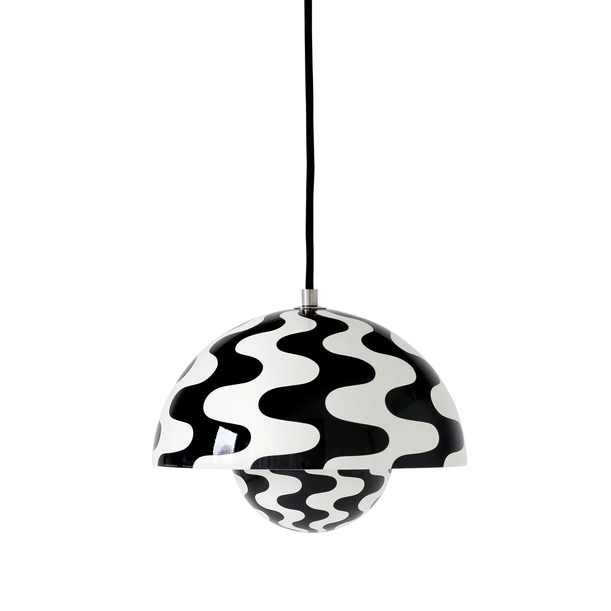 & Tradition - FlowerPot Lampe suspendue VP1, noir / blanc & Tradition - FlowerPot Lampe suspendue VP1, noir / blanc