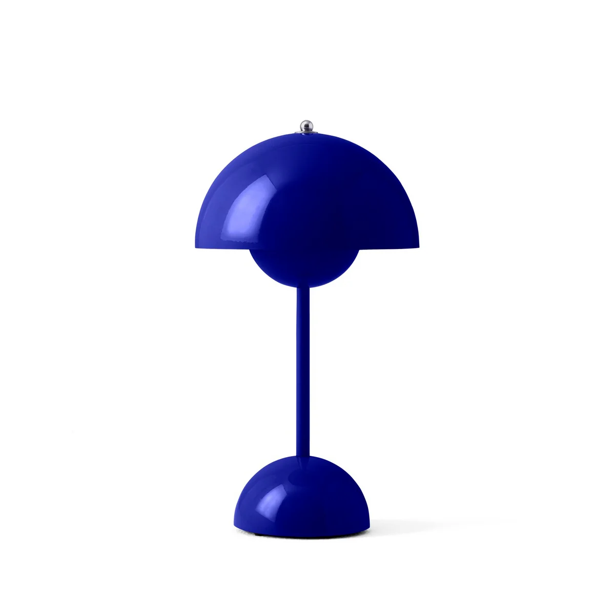& Tradition - Flowerpot Lampe de table rechargeable VP9 avec câble de recharge magnétique, brillant, bleu cobalt & Tradition - Flowerpot Lampe de table rechargeable VP9 avec câble de recharge magnétique, brillant, bleu cobalt