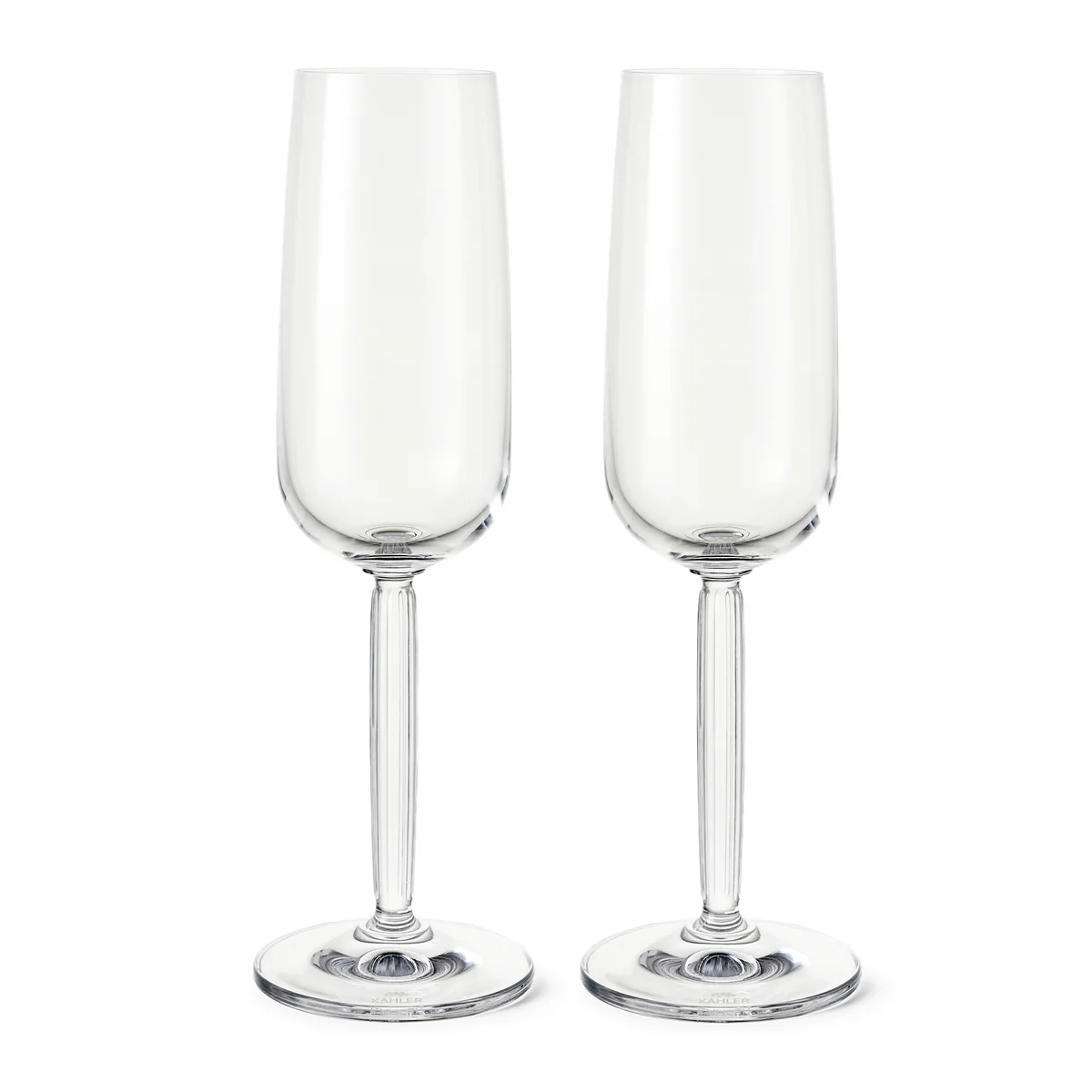 Kähler Design - Hammershøi Flûte à champagne, 240 ml (lot de 2), transparente